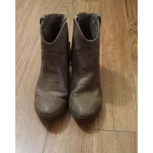 Rampage Women's‎ Sz 8.5M Shoes Brown Zip Up Comfort Career Fashion Ankle Boots